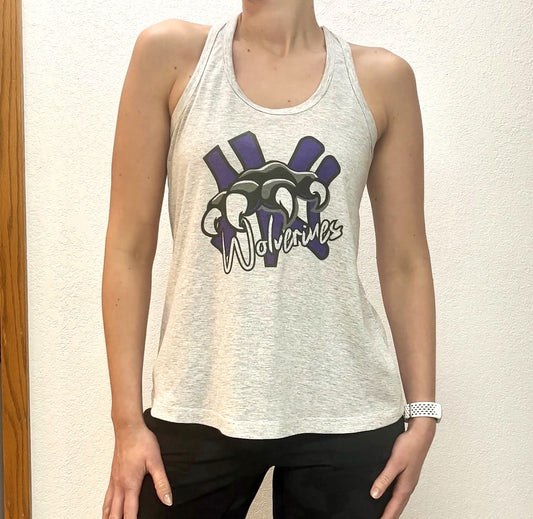 NV Wolverines Women's Flowy Racerback Tank