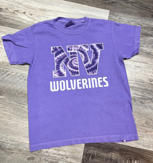 NV Wolverines Tie Dye YOUTH Comfort Colors Tee