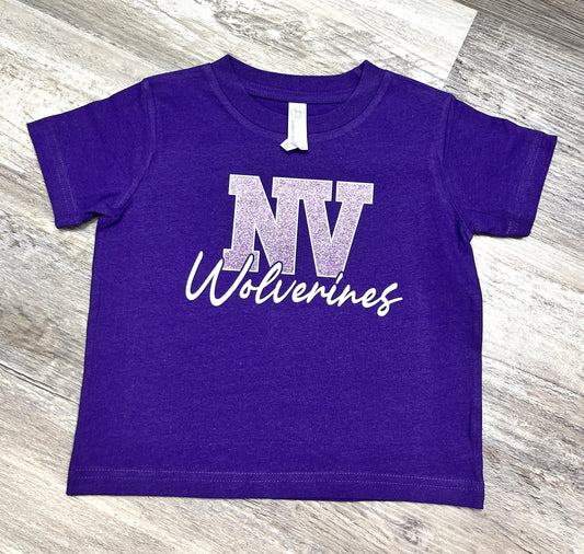 NV Wolverines Toddler Tee - Purple