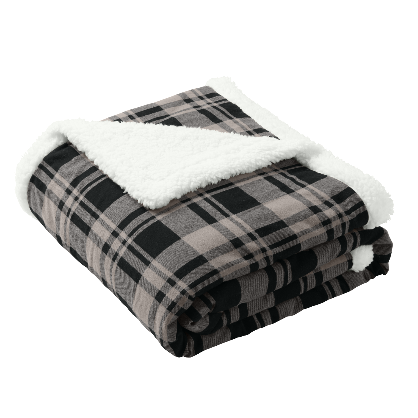 Wolverines Port Authority® Flannel Sherpa Blanket