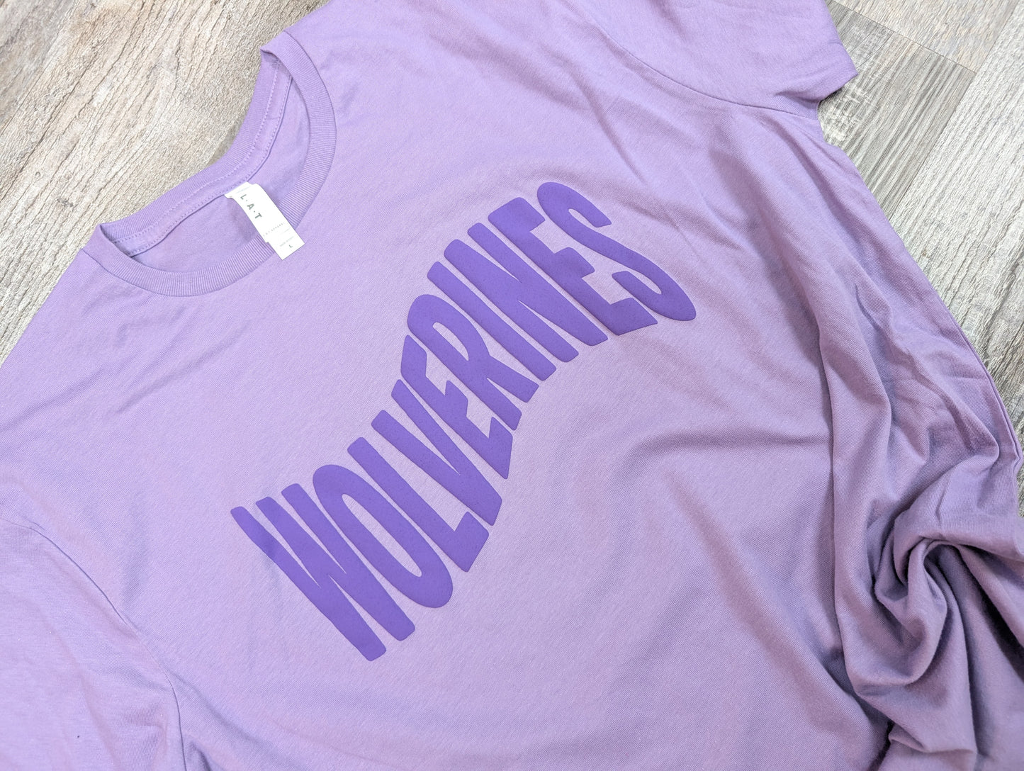 Wolverines Puff Print L.A.T. Tee