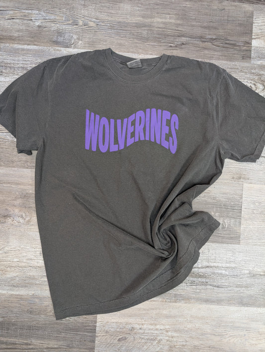 Wolverines Puff Print Comfort Colors Tee