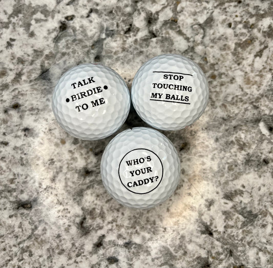 "Dirty Talk" Printed Golf Ball Sets