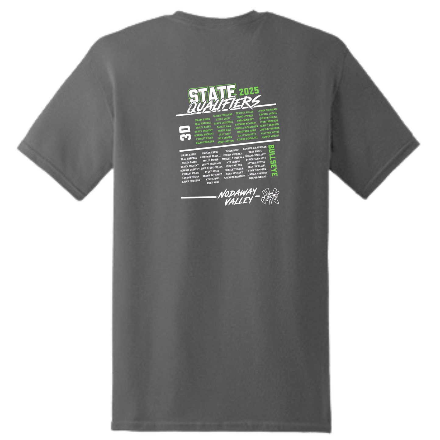 NV State Archery 2025 Gildan Tee - Charcoal Grey