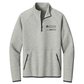 Gray pullover with a logo on a white background