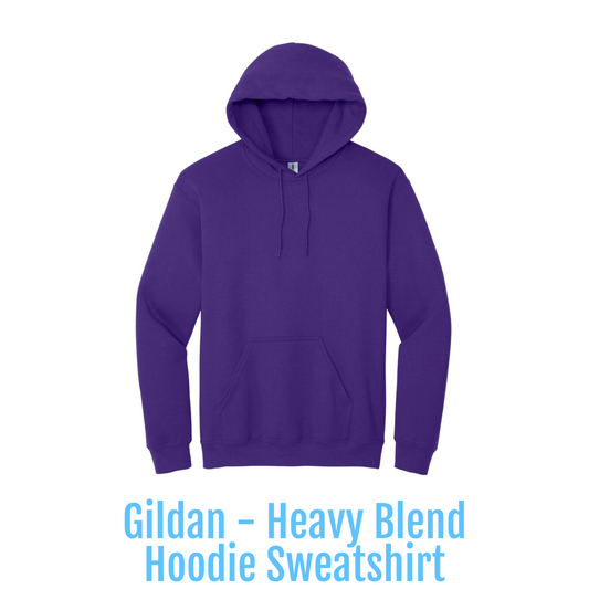 Purple Hoodie Sweatshirt - Choose Your Design (OVERSTOCK SALE)