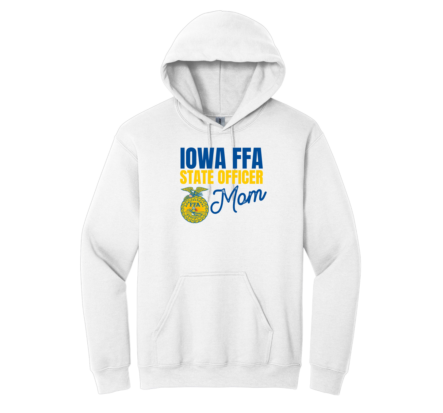 Iowa FFA State Officer Mom - White Lightweight Hoodie Sweatshirt