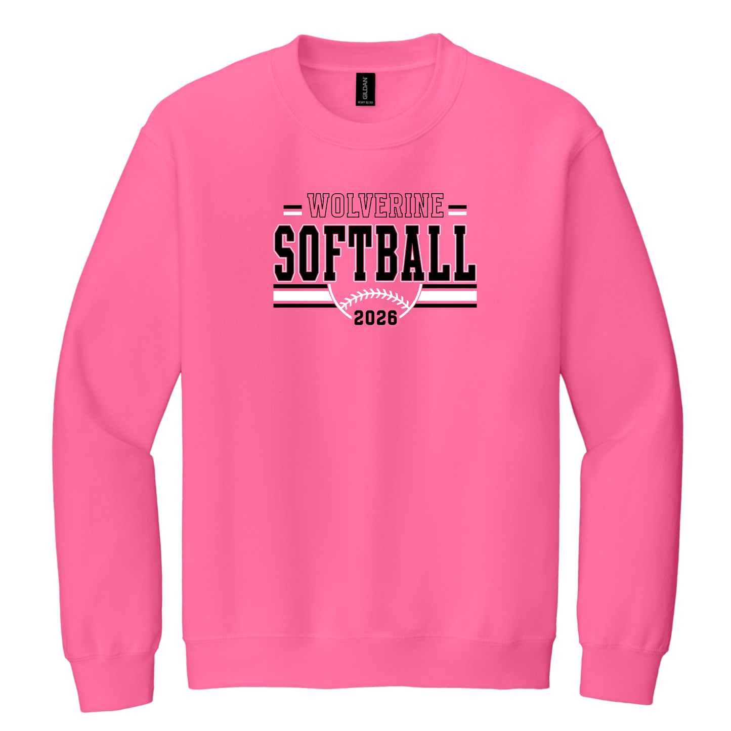 NV Softball - Gildan Crewneck Sweatshirt