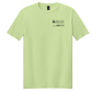Light green t-shirt with a logo on the chest against a white background