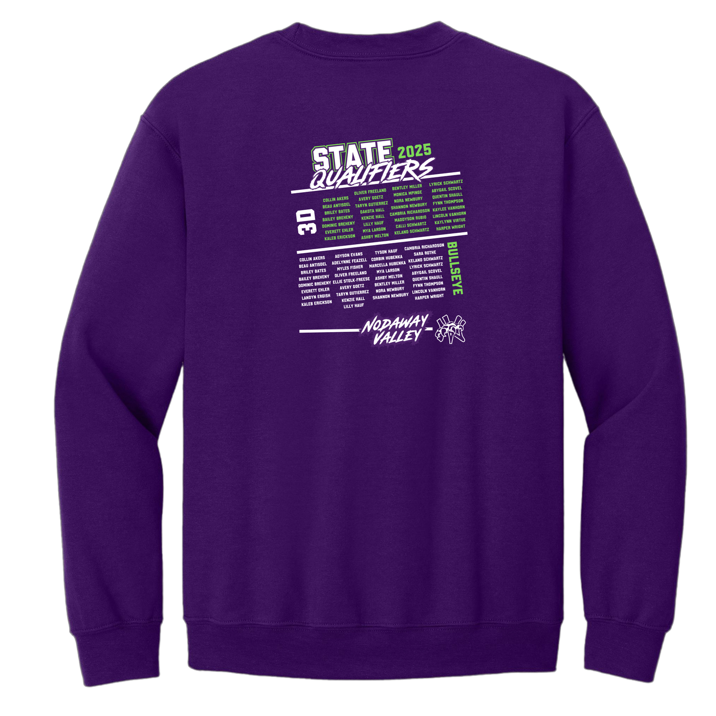 NV State Archery 2025 Gildan Crewneck Sweatshirt - Purple