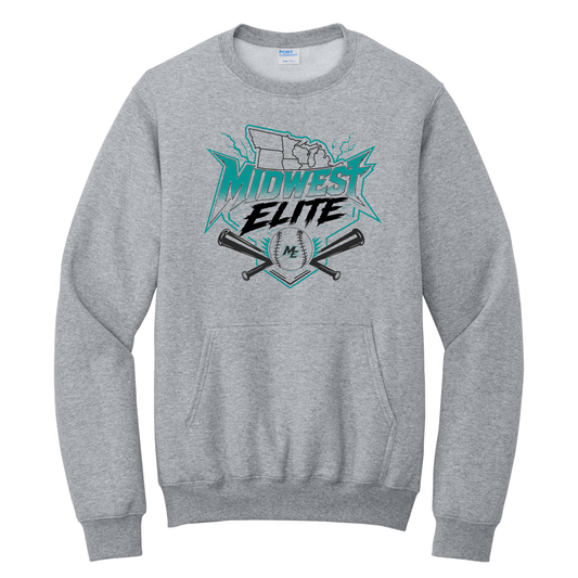 Midwest Elite Port & Co Crewneck Sweatshirt with Pocket