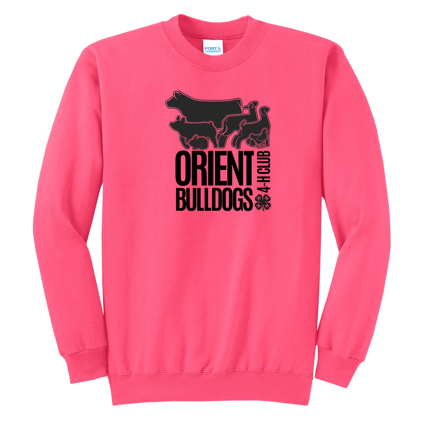 Orient Bulldogs 4H - Port & Company Basic Crewneck Sweatshirt