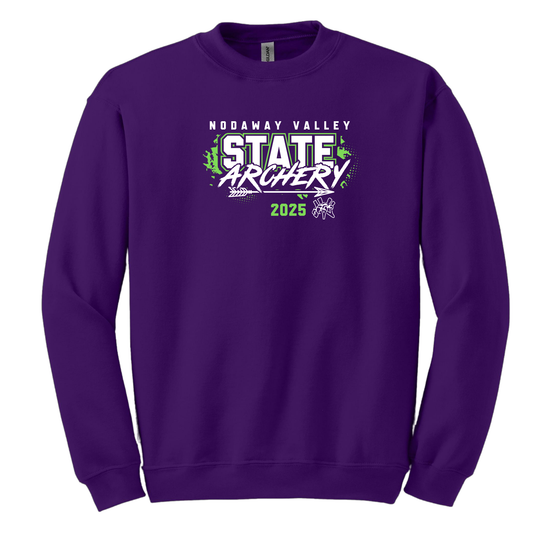 NV State Archery 2025 Gildan Crewneck Sweatshirt - Purple