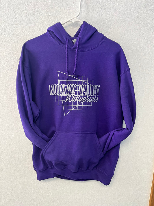 NV Gildan Purple Hoodie Sweatshirt