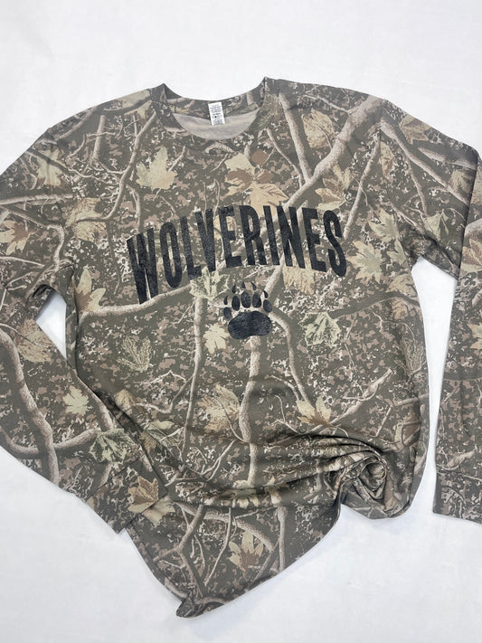 Wolverines Long Sleeve Camo T-Shirt