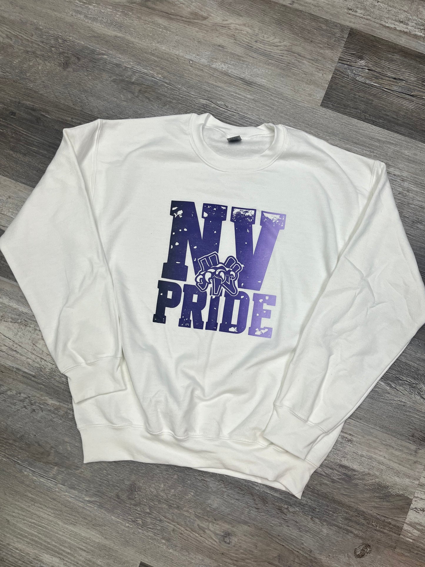 NV Pride White Crewneck Sweatshirt