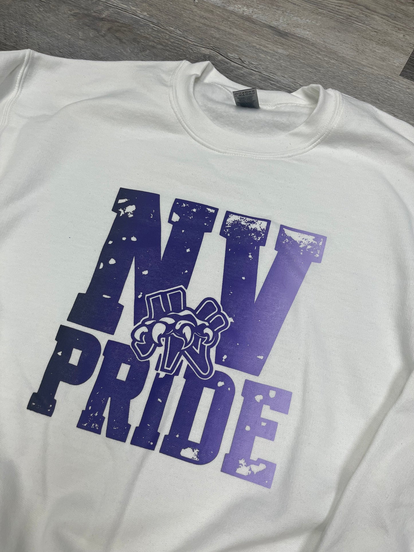 NV Pride White Crewneck Sweatshirt