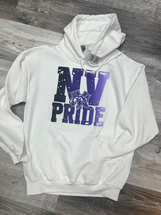 NV Pride White Hoodie Sweatshirt