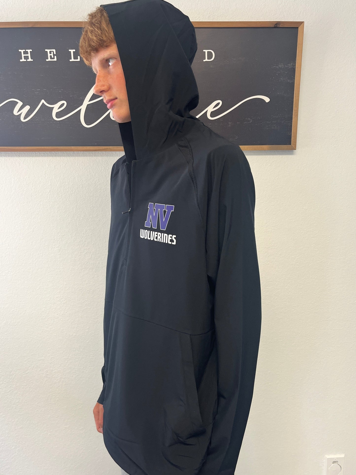 NV Sport-Tek 1/2-Zip Long Sleeve Hooded Jacket