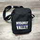 Crossbody bag with Nodaway Valley text