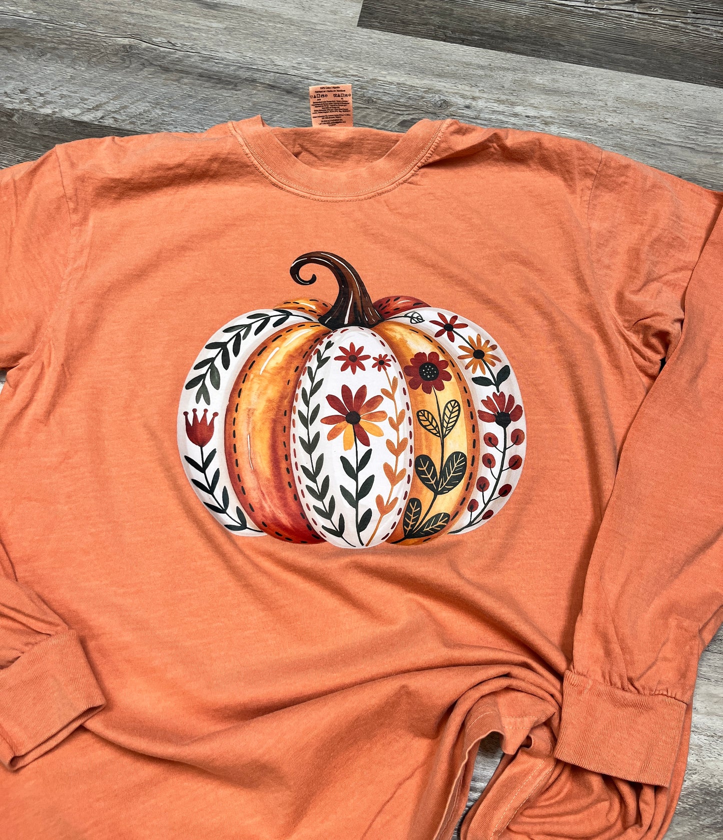 Fall Pumpkin Comfort Colors Long Sleeve