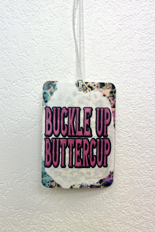Buckle Up Buttercup Rectangle Air Freshener
