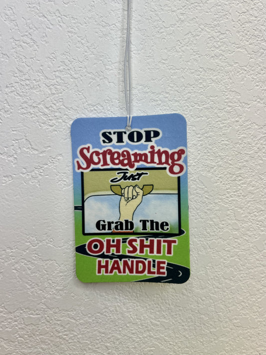 Oh Shit Handle Rectangle Air Freshener