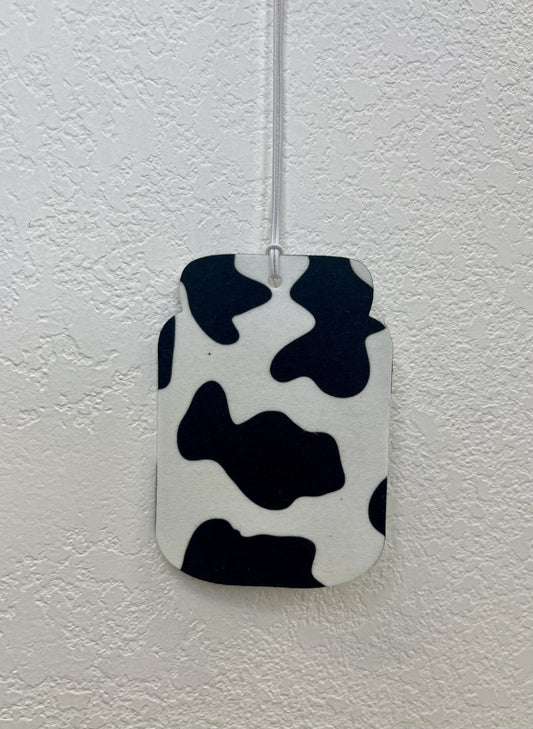 Cow Print Mason Jar Air Freshener