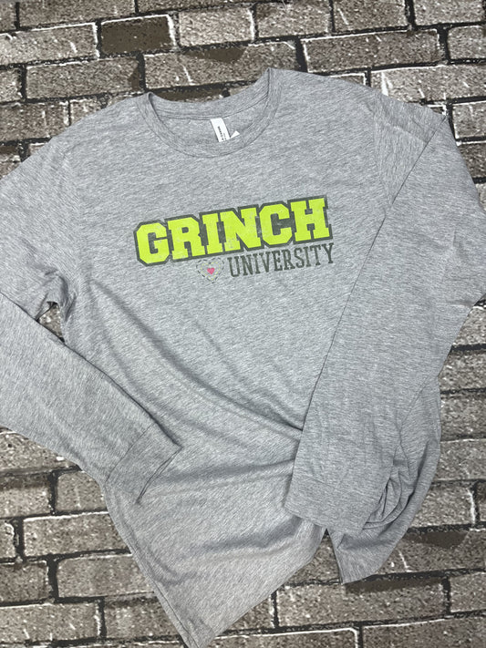 Grinch University Bella Canvas Long Sleeve Shirt