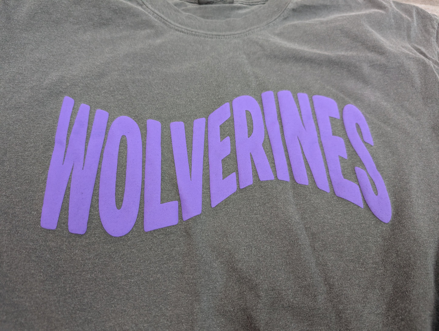 Wolverines Puff Print Comfort Colors Tee