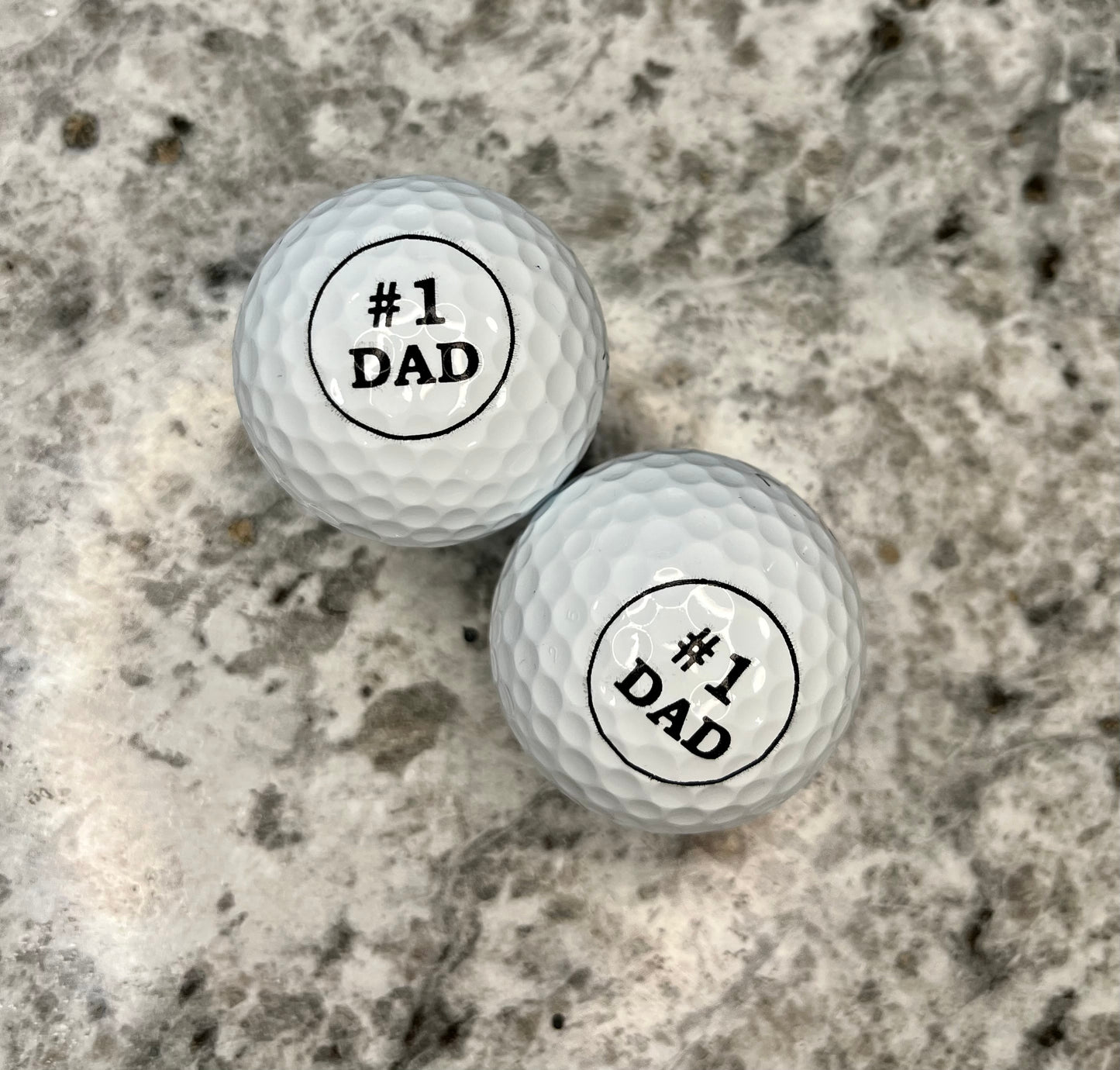 "#1 DAD" Printed Golf Ball Sets